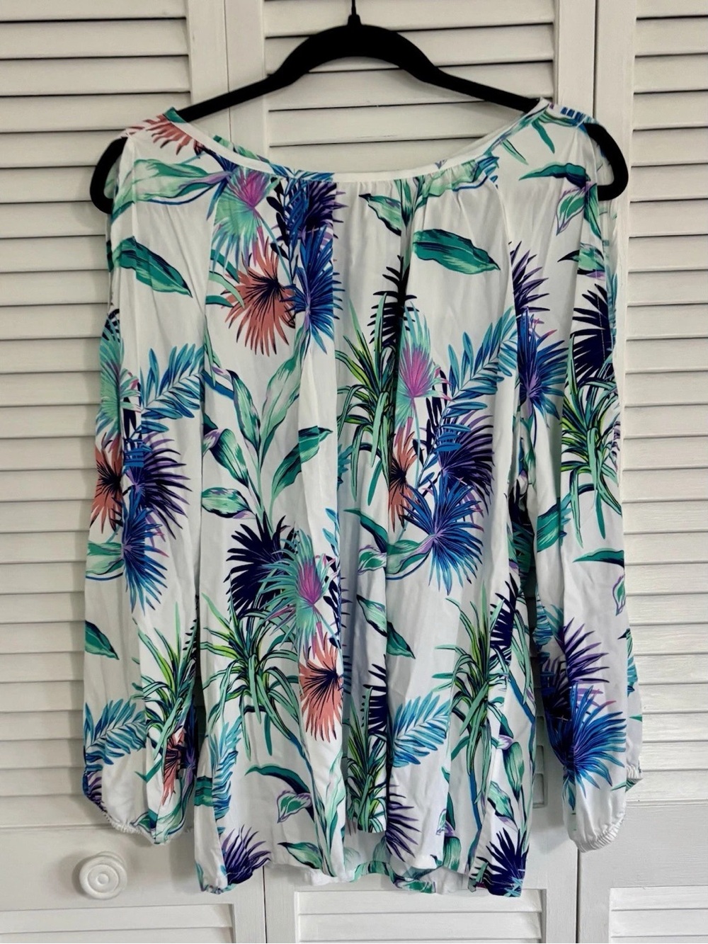 Tommy Bahama White Tropical Floral Off-Shoulder Tunic